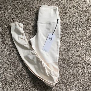 White Alo High Waisted Goddess Leggings